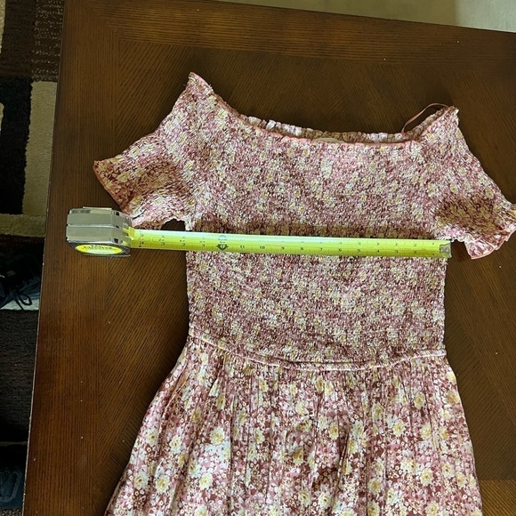 Nwt-Jessica Simpson Aldan Short Sleeve Smocked Wild Rose Botanical Dots Size Med - Picture 6 of 8